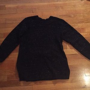Warm Black Sweater with gold sparkles